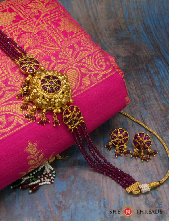 Red-Beads-Choker-Necklace-01